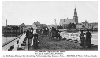 Tilsit, Stadt, Stadtkreis Tilsit Fletcherplatz  Tilsit, Alte Schiffbrücke