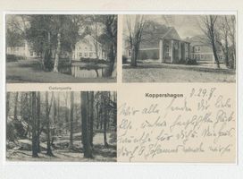 Koppershagen, Kreis Wehlau Koppershagen, 2x Gutshaus, Gartenpartie 