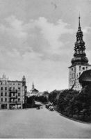 Tilsit, Stadt, Stadtkreis Tilsit Tilsit, Getreidemarkt (Fletcherplatz) mit Deutscher Kirche X Tilsit, Bereich  Fletcherplatz  (Holzmarkt, Getreidemarkt)