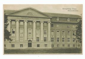 Königsberg (Pr.), Stadtkreis Königsberg Brahmsstraße Königsberg, Ecke Brahmsstraße Hansaring, Oberpostdirektion III Königsberg, Postamt