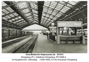 Königsberg (Pr.), Stadtkreis Königsberg  Königsberg, Hauptbahnhof