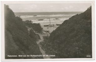 Palmnicken, Kreis Samland Palmnicken, Blick aus der Wolfsschlucht auf die Ostsee Пальмниккен, вид из Волчьего ущелья на Балтийское море