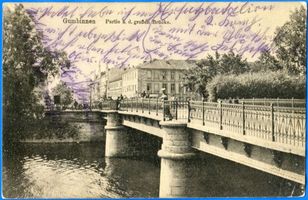 Gumbinnen, Stadt, Kreis Gumbinnen Gumbinnen, Partie an der großen Brücke Гумбиннен, вид у Большого моста