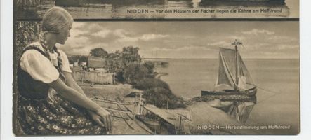 Nidden, Kreis Memel Nidden, Herbststimmung am Haff Нидден, осеннее настроение на заливе