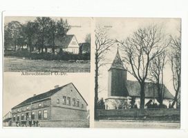 Albrechtsdorf Kr. Preußisch Eylau, Kreis Preußisch Eylau Albrechtsdorf Kr. Preußisch Eylau, Pfarrhaus, Kirche, Schule 