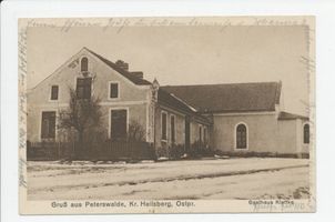 Peterswalde Kr. Heilsberg, Kreis Heilsberg Peterswalde Kr. Heilsberg, Gasthaus Петерсвальде, округ Хайльсберг, трактир