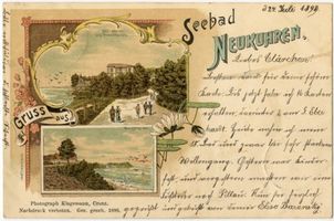 Neukuhren, Kreis Samland Neukuhren, Strandhotel und Strandhallen, Wangerspitze 