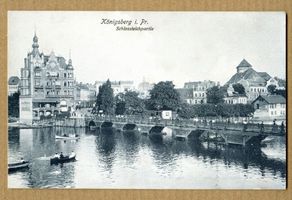 Königsberg (Pr.), Stadtkreis Königsberg Schlossteichpromenade Königsberg (Pr.), Schloßteichpartie, Brücke Кёнигсберг (Пр.), вид на Замковом пруду, мост