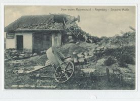 Angerburg Kr. Angerburg, Stadt, Kreis Angerburg Angerburg, Vom ersten Russeneinfall, Zerstörte Mühle Ангербург, от первого русского вторжения, разрушенная мельница