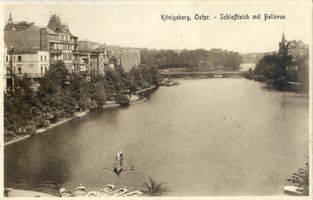Königsberg (Pr.), Stadtkreis Königsberg Königsberg, Schloßteich mit Bellevue Königsberg, Schloßteichbrücke