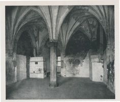 Lochstädt, Kreis Samland Lochstädt, Ordensschloß, Pfeilerstube Лохштадт, орденский замок, колонный зал