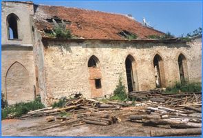 Rudau Kr. Samland, Kirchdorf, Kreis Samland Rudau Kr. Samland, Kirchdorf, Kirchenruine 1991 II 