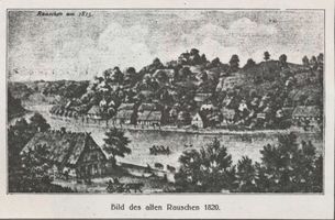 Rauschen Kr. Samland, Kreis Samland Rauschen Kr. Samland, Das alte Rauschen um 1820 