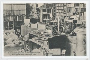 Haselberg (Ostpr.), Kreis Schloßberg Lasdehnen, Kreis Schloßberg, Kolonialwarenladen, zerstört Oktober 1914 Ласденен, уезд Шлоссберг, бакалейная лавка, разрушена в октябре 1914
