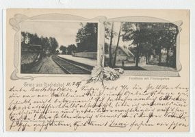 Rachelshof, Ort und Bahnstation, Kreis Marienwerder 