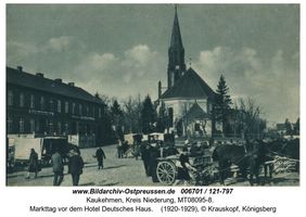 Kuckerneese, Ort, Kreis Elchniederung Am Markt  Kuckerneese, Ev. Kirche, kirchl. Einrichtungen und kirchl. Leben, Friedhöfe