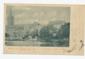 Königsberg (Pr.), Stadtkreis Königsberg Königsberg (Pr.), Schloßteichpartie mit Schloßturm II Кёнигсберг (Пр.), вид на Замковый пруд с Замковой башней, II