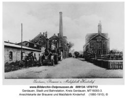 Gerdauen, Stadt und Bahnstation, Kreis Gerdauen 