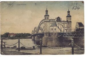Tilsit, Stadt, Stadtkreis Tilsit Tilsit, Luisen-Brücke von Südwesten V 