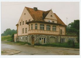 Pilchen, Kreis Johannisburg Pilchen, Konditorei gegenüber der Molkerei 