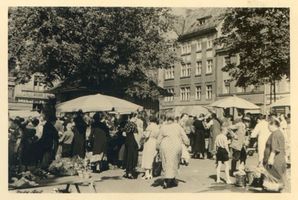 Lyck, Stadt, Kreis Lyck Lyck, Elisabethplatz, Marktreiben 