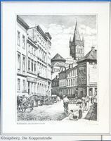 Königsberg (Pr.), Stadtkreis Königsberg Koggenstraße Königsberg, Koggenstraße mit Blick zum Schloß Königsberg, Stadtteil Altstadt (Umgebung des Schlosses)