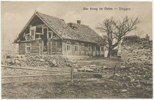 Langenhöh, Kreis Lyck Dluggen, Zerstörter Hof Erster Weltkrieg