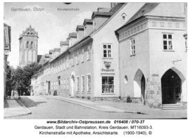 Gerdauen, Stadt und Bahnstation, Kreis Gerdauen Kirchenstraße
