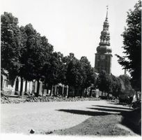 Tilsit, Stadt, Stadtkreis Tilsit Tilsit,Stadt, Deutsche Straße mit Deutscher Kirche nach der Zerstörung (??) Тильзит, город, Дойче-штрассе с Немецкой церковью после разрушения (??)