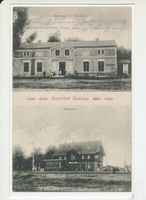 Grallau, Kreis Neidenburg Grallau, Gasthaus B. Grajewski, Bahnhof 