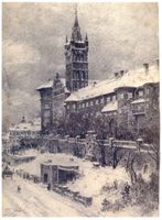 Königsberg (Pr.), Stadtkreis Königsberg Königsberg (Pr.), Schloß im Winter, Radierung II Königsberg, Schloß