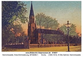 Heinrichswalde Kr. Elchniederung, Kreis Elchniederung  Heinrichswalde, Ev. Kirche, kirchl. Einrichtungen, kirchl. Leben, Friedhöfe