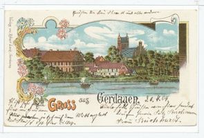 Gerdauen, Stadt und Bahnstation, Kreis Gerdauen Gerdauen, Ansicht VII Гердауэн, вид, VII