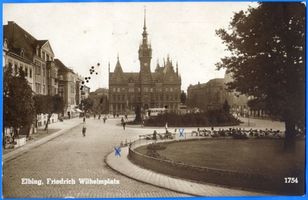Elbing, Stadt, Stadtkreis Elbing Elbing, Friedrich-Wilhelm-Platz mit Rathaus IV 