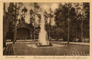 Rauschen Kr. Samland, Kreis Samland Rauschen Kr. Samland, Lärchenpark mit Musikpavillon und Springbrunnen 