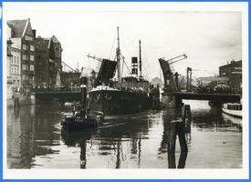 Memel, Stadt, Stadtkreis Memel Memel, Klappbrücke (offen) 
