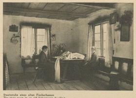  Kurische Nehrung, Staatsstube eines alten Fischerhauses Куршская коса, парадная горница старого рыбацкого дома