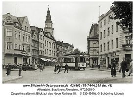 Allenstein, Stadtkreis Allenstein Zeppelinstraße  Allenstein, Zeppelinstraße