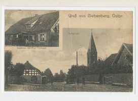 Liebenberg, Kreis Ortelsburg Liebenberg, Dorfstraße, Gasthaus Paul Thybusch 