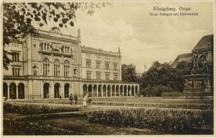 Königsberg (Pr.), Stadtkreis Königsberg Paradeplatz Königsberg (Pr.), Universität - Neue Anlagen Кёнигсберг (Пр.), университет — новый парк