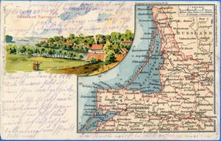 Rauschen Kr. Samland, Kreis Samland Rauschen Kr. Samland, Teilansicht und Landkarte 
