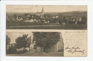 Glottau, Kreis Heilsberg Glottau, Ortsansicht, Gasthaus 