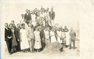 Warnicken, Kreis Samland Warnicken, Ausflug an den Strand (Gruppe??) Samländische Steilküste