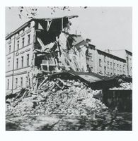 Tilsit, Stadt, Stadtkreis Tilsit Tilsit, nach Bombenangriff zerstörtes Wohnhaus in der Stadt I Wo?? 