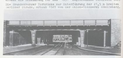 Königsberg (Pr.), Stadtkreis Königsberg Königsberg, Die Brandenburger Torbrücke Königsberg, Brandenburger Tor