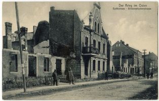 Eydtkau, Kreis Ebenrode Bilderweitscherstraße Eydtkuhnen, Bilderweitscherstraße, Zerstörungen II Эйдткунен, Бильдервайчерштрассе, разрушения, II