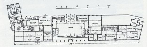 Königsberg (Pr.), Stadtkreis Königsberg Königsberg, Nordbahnhof, Erdgeschoß, Empfangsgebäude Königsberg, Nordbahnhof