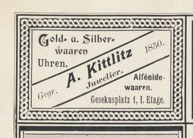 Königsberg (Pr.), Stadtkreis Königsberg Fritz-Tschierse-Platz (fr. Gesekusplatz) 1 Königsberg (Pr.), Gesekusplatz (sp. Fritz-Tschierse-Platz), Gold- und Silberwaren A. Kittlitz Königsberg, Anzeigen
