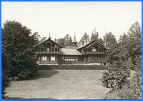 Jagdhaus Rominten, Kreis Goldap Jagdhaus Rominten, Jagdschloß, Parkseite 