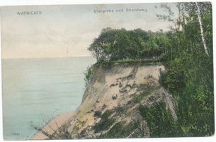 Warnicken, Kreis Samland Warnicken, Uferpartie und Strandweg 